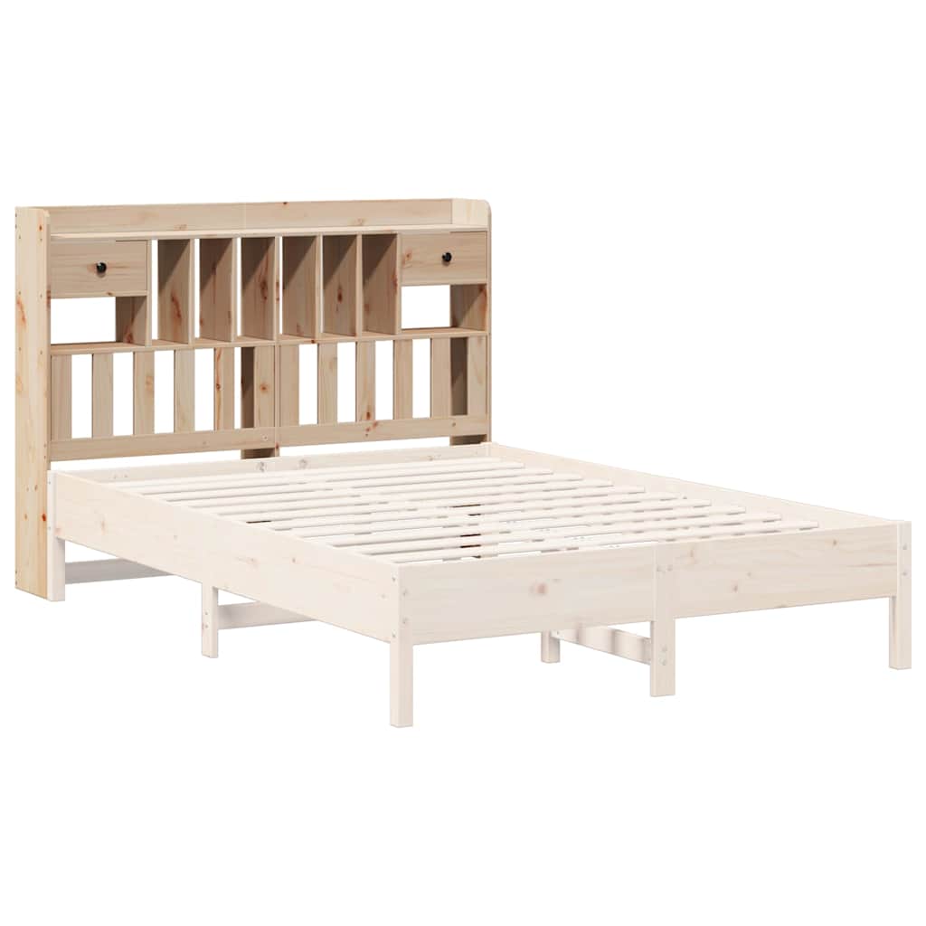 Headboard with Storage 140 cm Solid Wood Pine