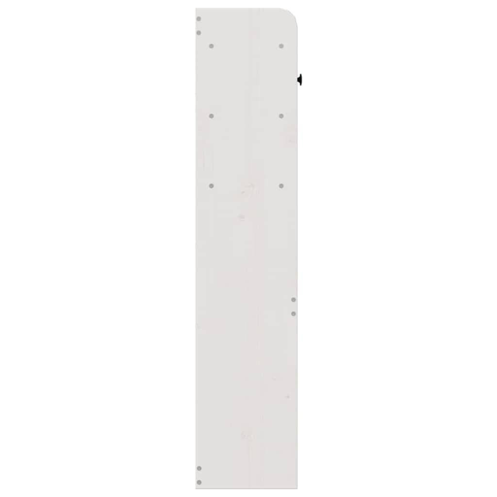 Headboard with Storage White 140 cm Solid Wood Pine