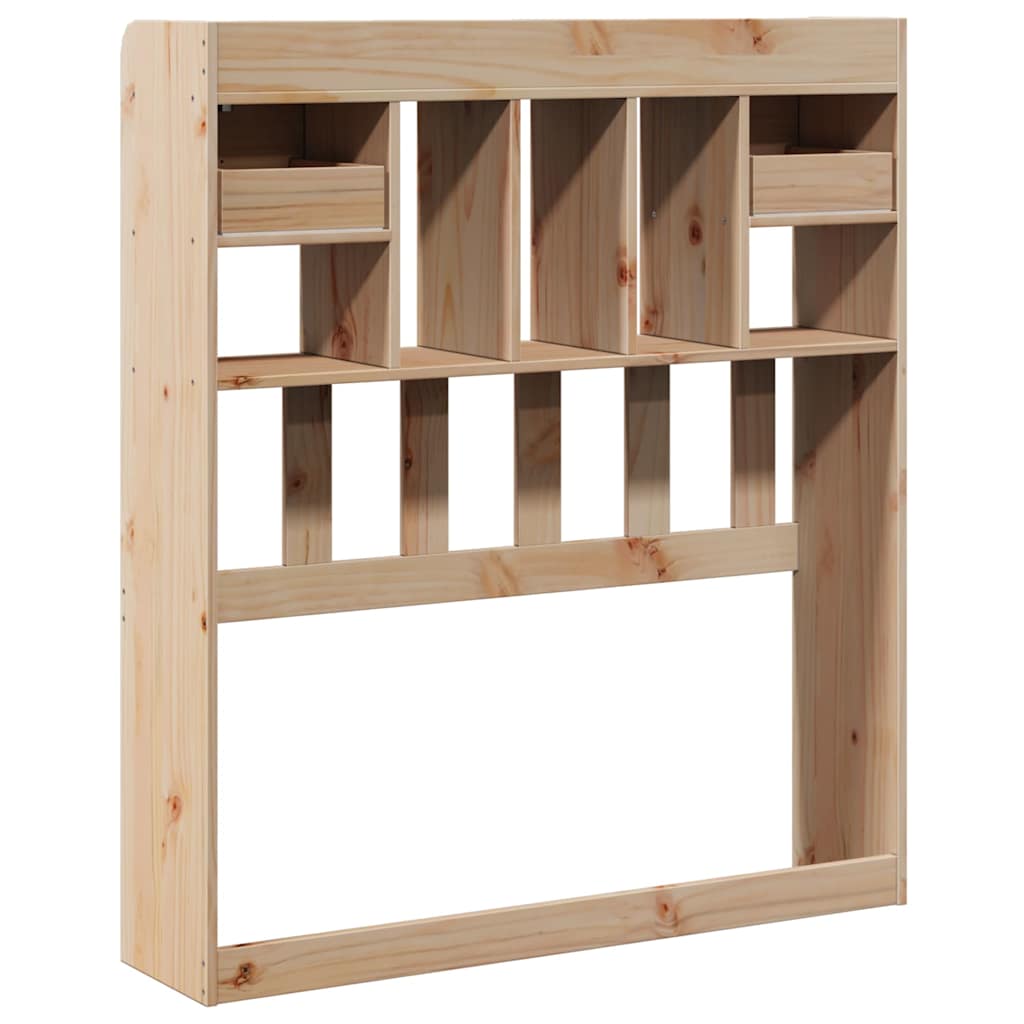 Headboard with Storage 100 cm Solid Wood Pine