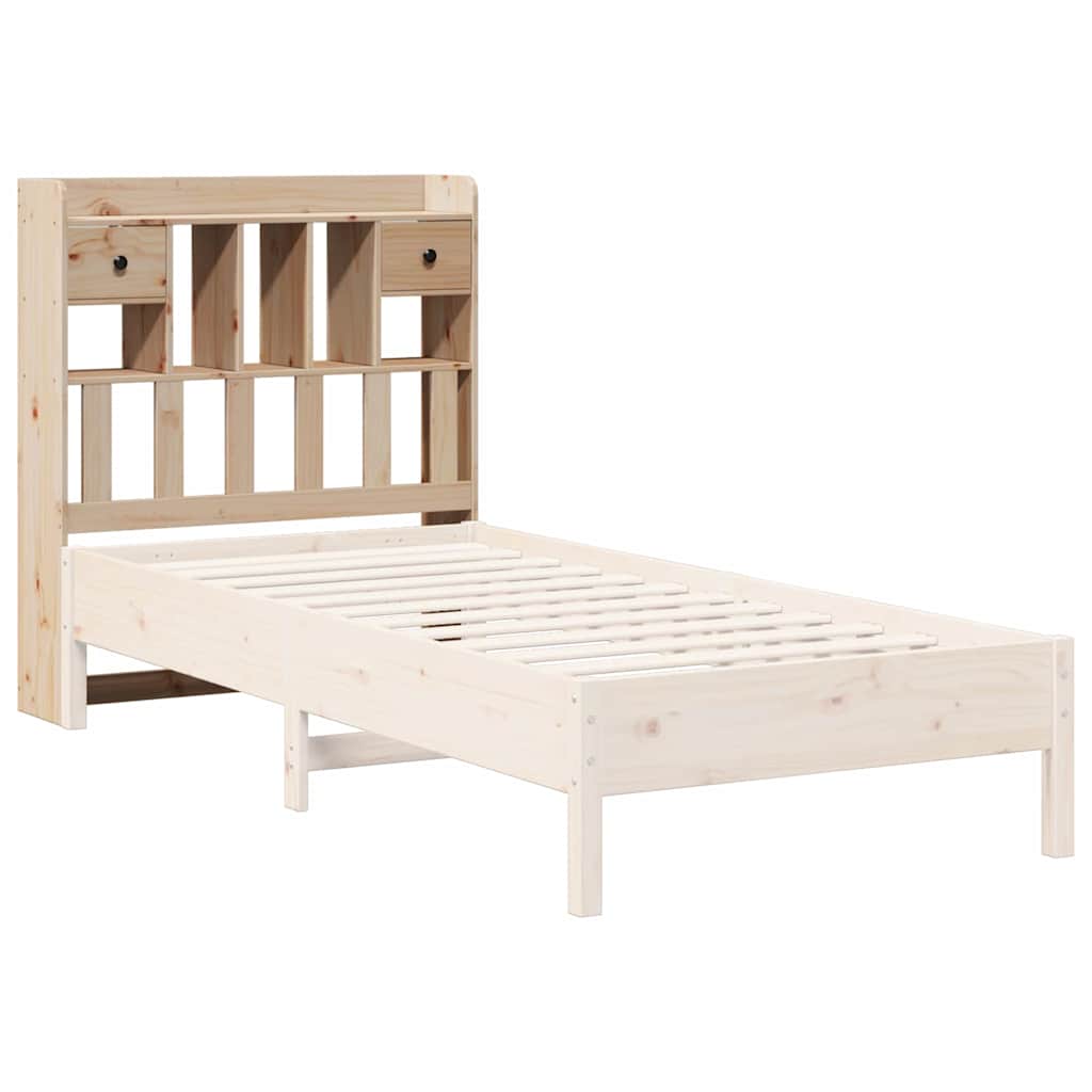 Headboard with Storage 100 cm Solid Wood Pine
