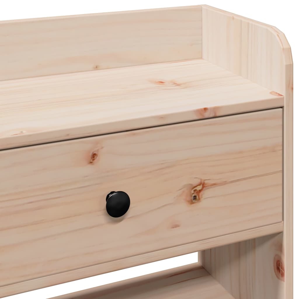 Headboard with Storage 100 cm Solid Wood Pine