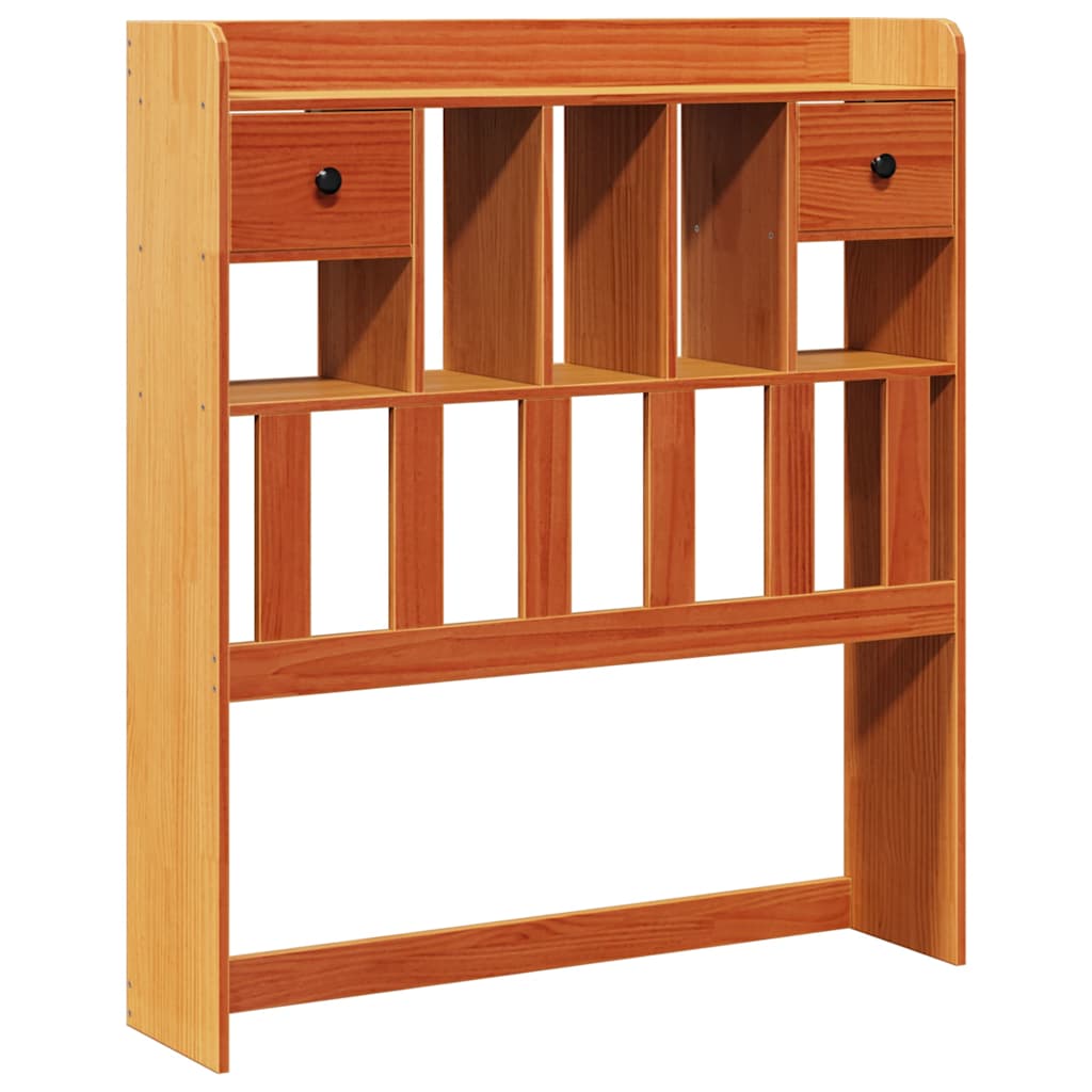 Headboard with Storage Wax Brown 75 cm Solid Wood Pine