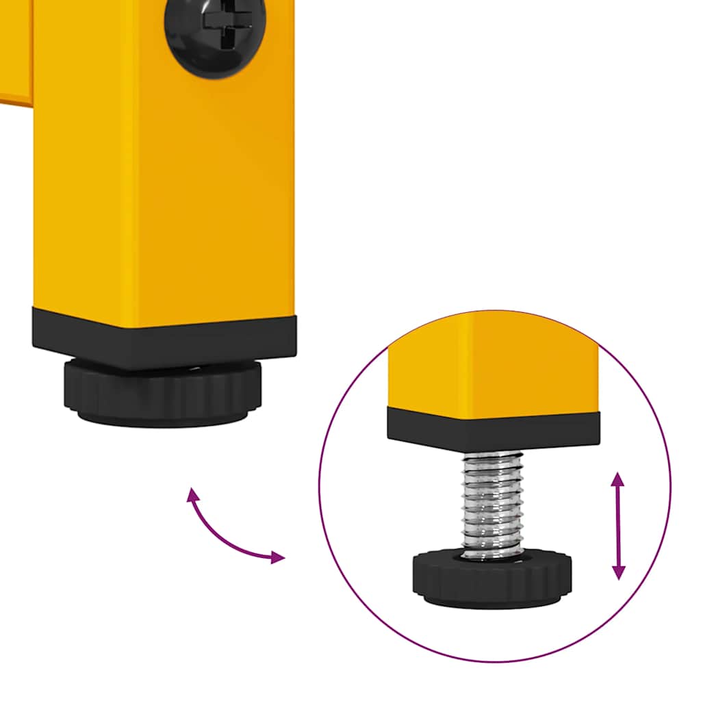 vidaXL Bedside Cabinet Mustard Yellow 36x39x60.5 cm Cold-rolled Steel