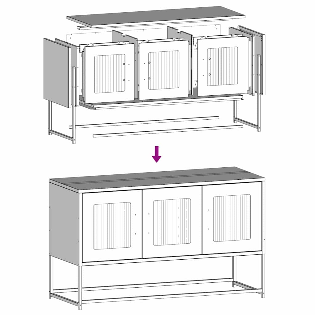 TV Cabinet Anthracite 100,5x39x60,5 cm Cold-rolled Steel