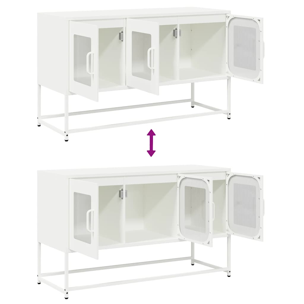 TV Cabinet White 100,5x39x60,5 cm Cold-rolled Steel