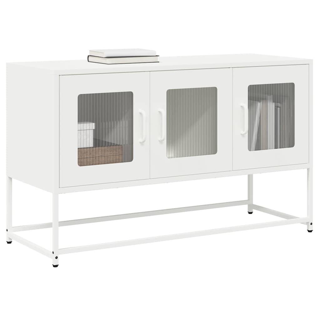 TV Cabinet White 100,5x39x60,5 cm Cold-rolled Steel