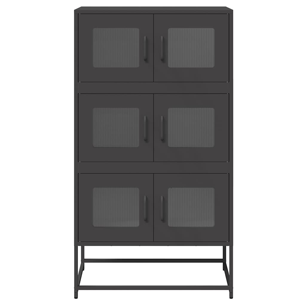 Highboard Black 68x39x123 cm Steel
