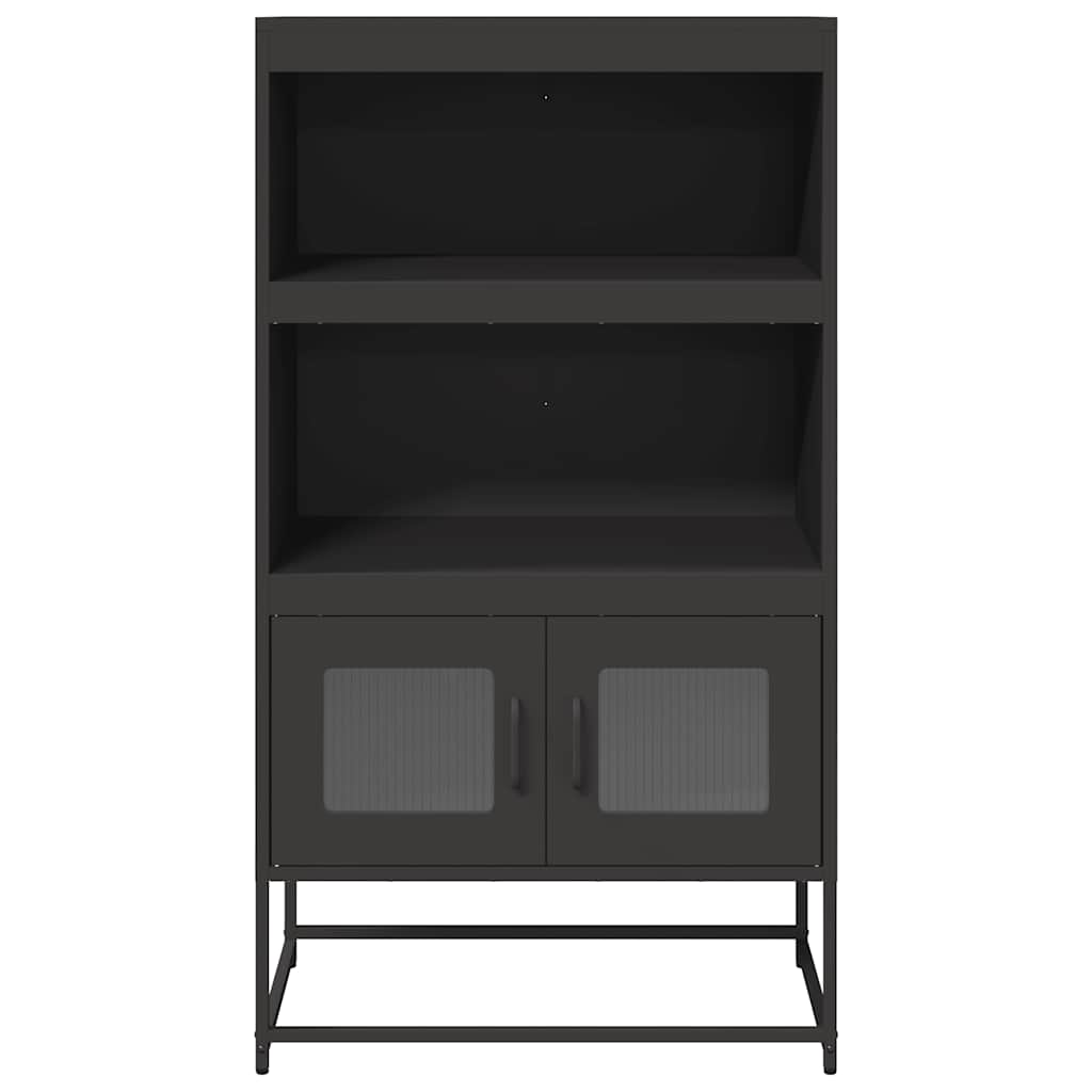 Highboard Black 68x39x123 cm Steel