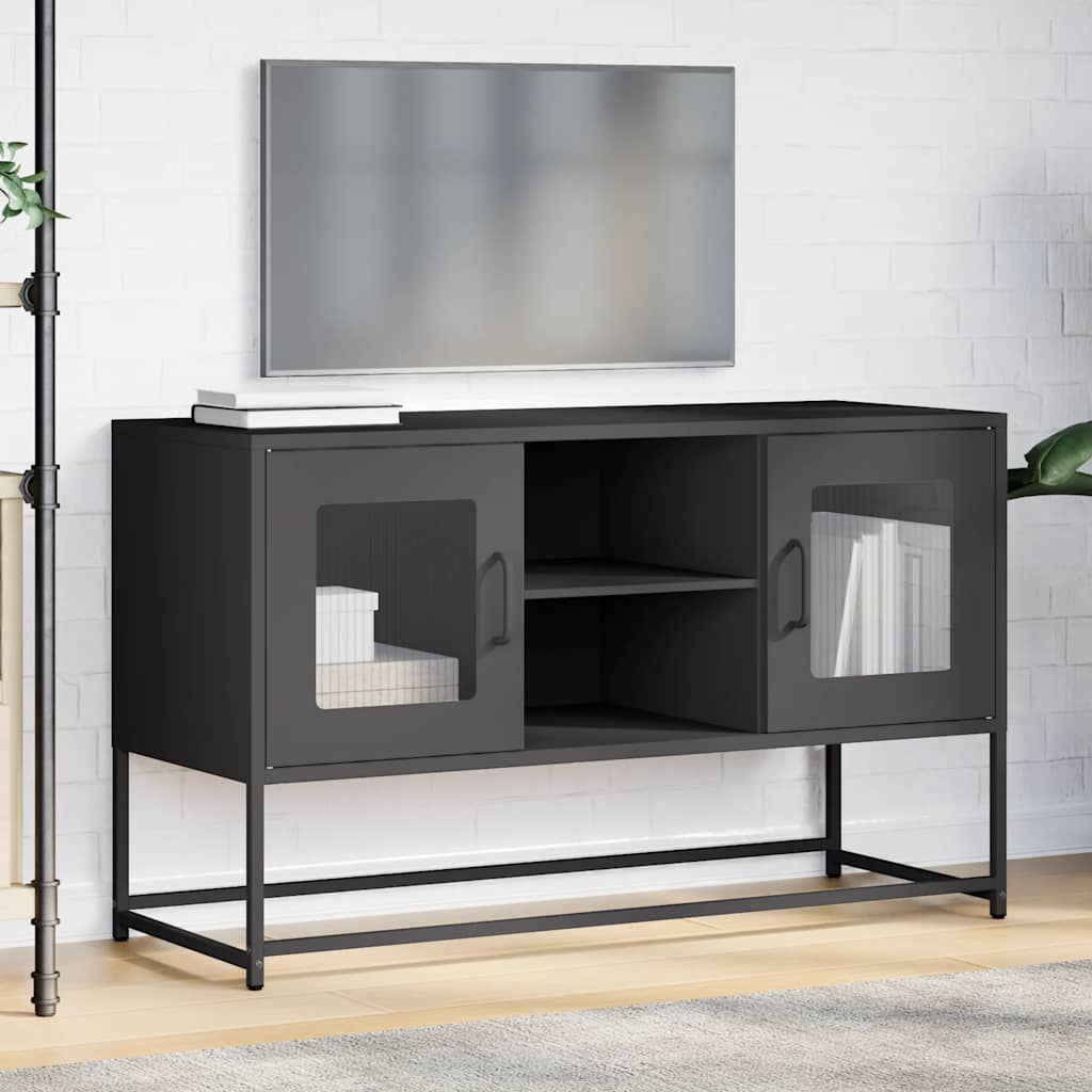 TV Cabinet Black 100,5x39x60,5 cm Steel