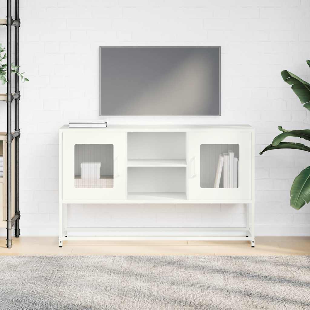 TV Cabinet White 100,5x39x60,5 cm Steel
