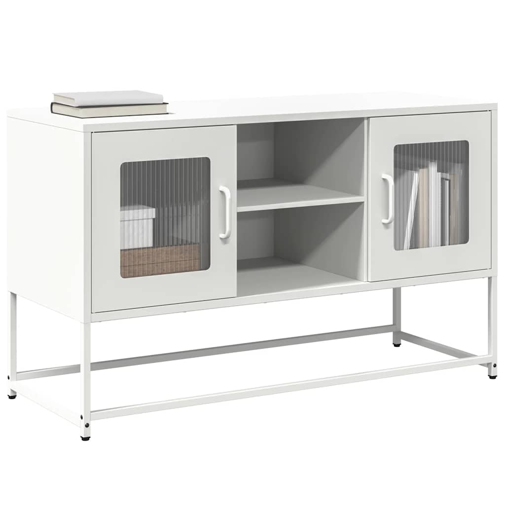 TV Cabinet White 100,5x39x60,5 cm Steel