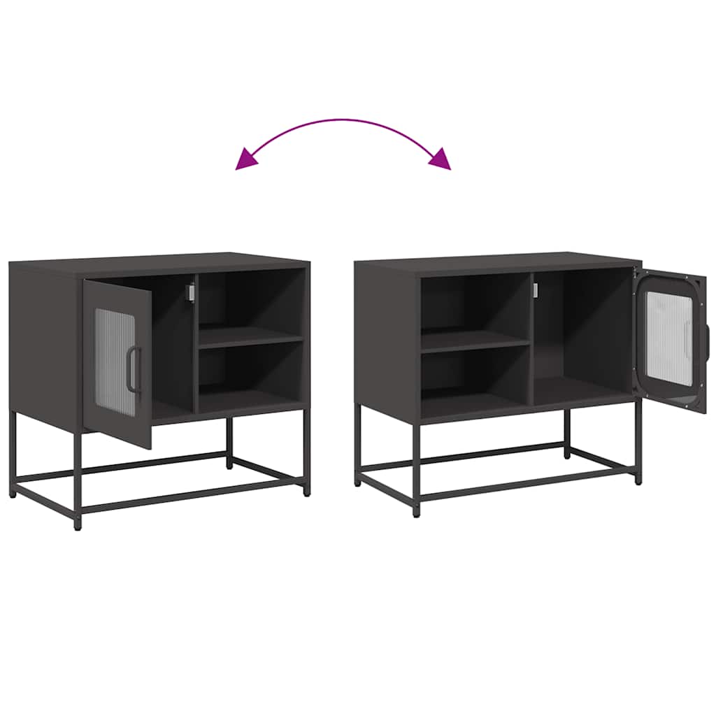 TV Cabinet Black 68x39x60,5 cm Steel