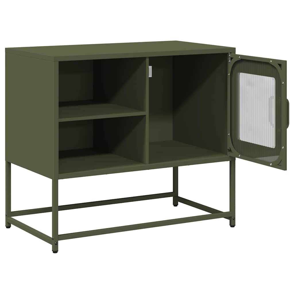 TV Cabinet Olive Green 68x39x60,5 cm Steel