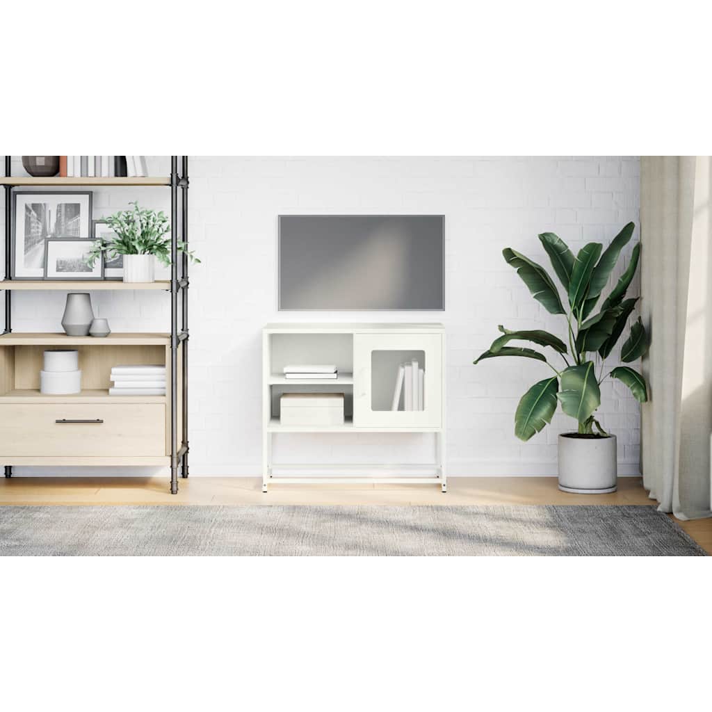 TV Cabinet White 68x39x60,5 cm Steel