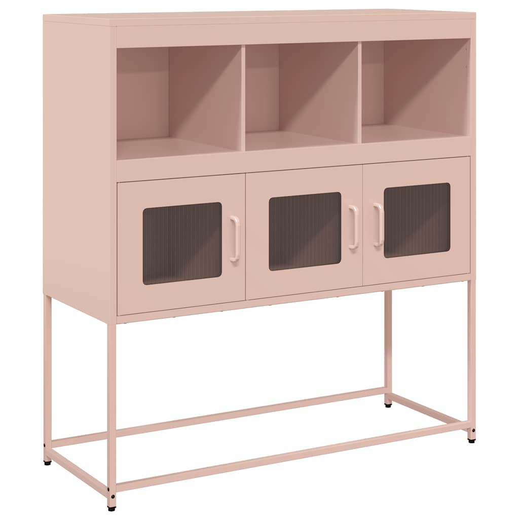 vidaXL Sideboard Pink 100.5x39x107 cm Cold-rolled Steel