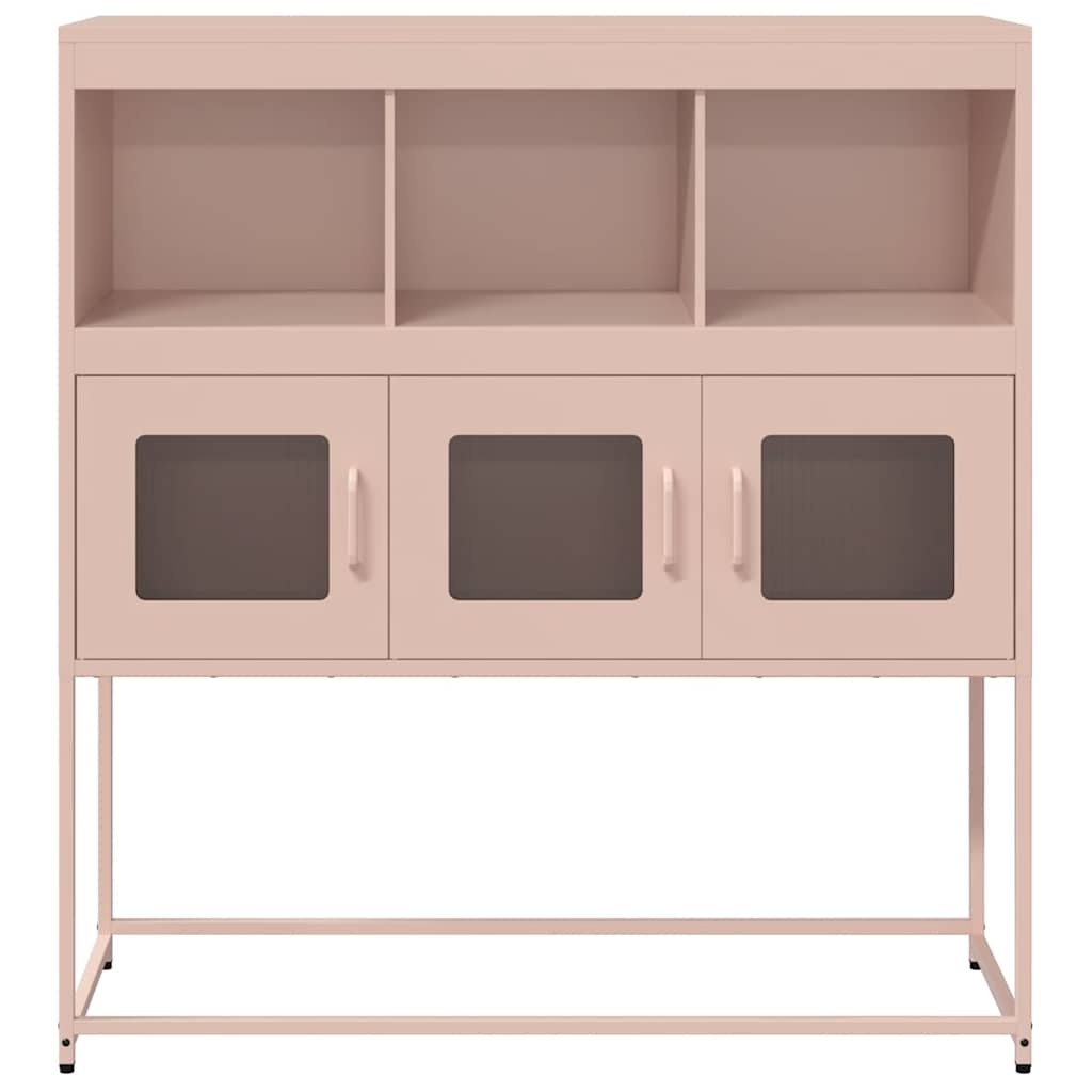 vidaXL Sideboard Pink 100.5x39x107 cm Cold-rolled Steel