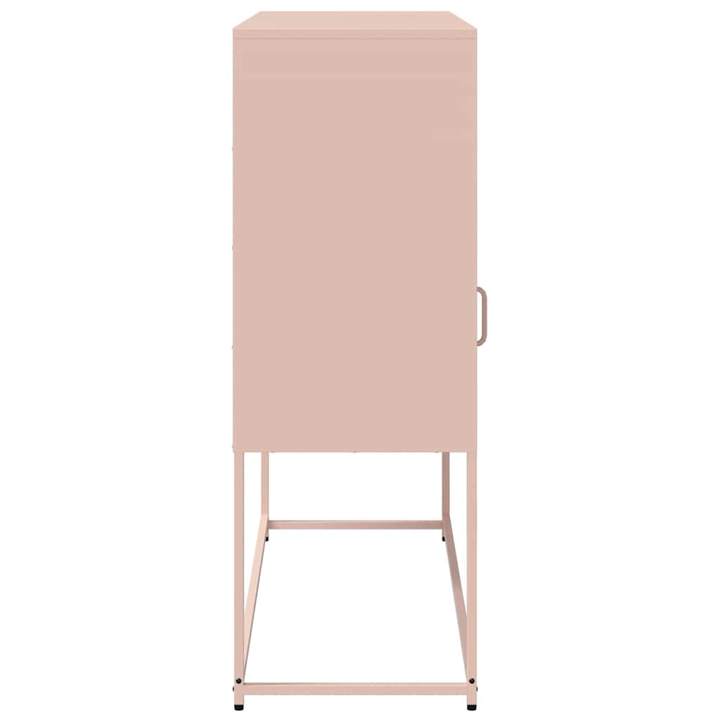 vidaXL Sideboard Pink 100.5x39x107 cm Cold-rolled Steel