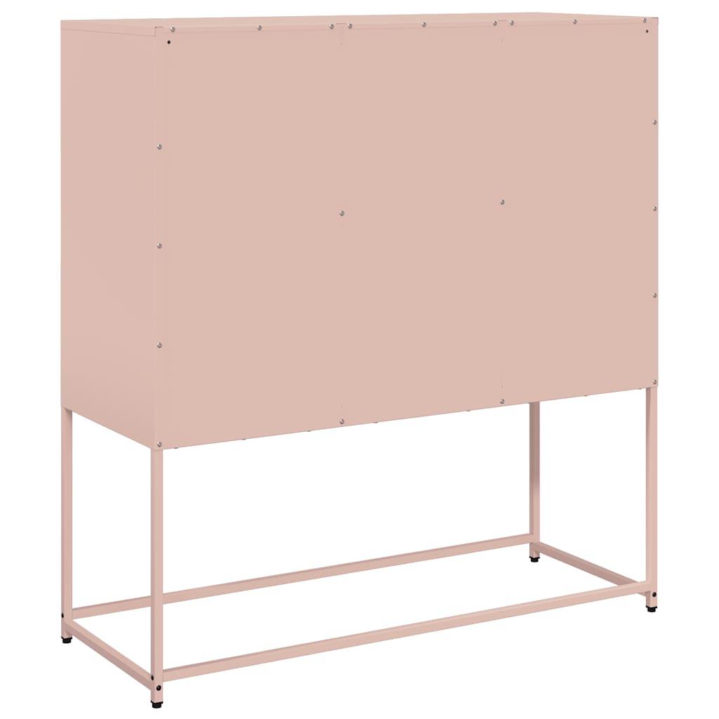 vidaXL Sideboard Pink 100.5x39x107 cm Cold-rolled Steel