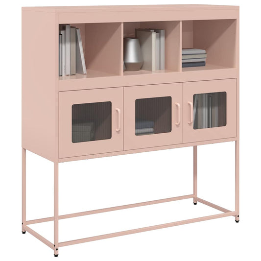 vidaXL Sideboard Pink 100.5x39x107 cm Cold-rolled Steel