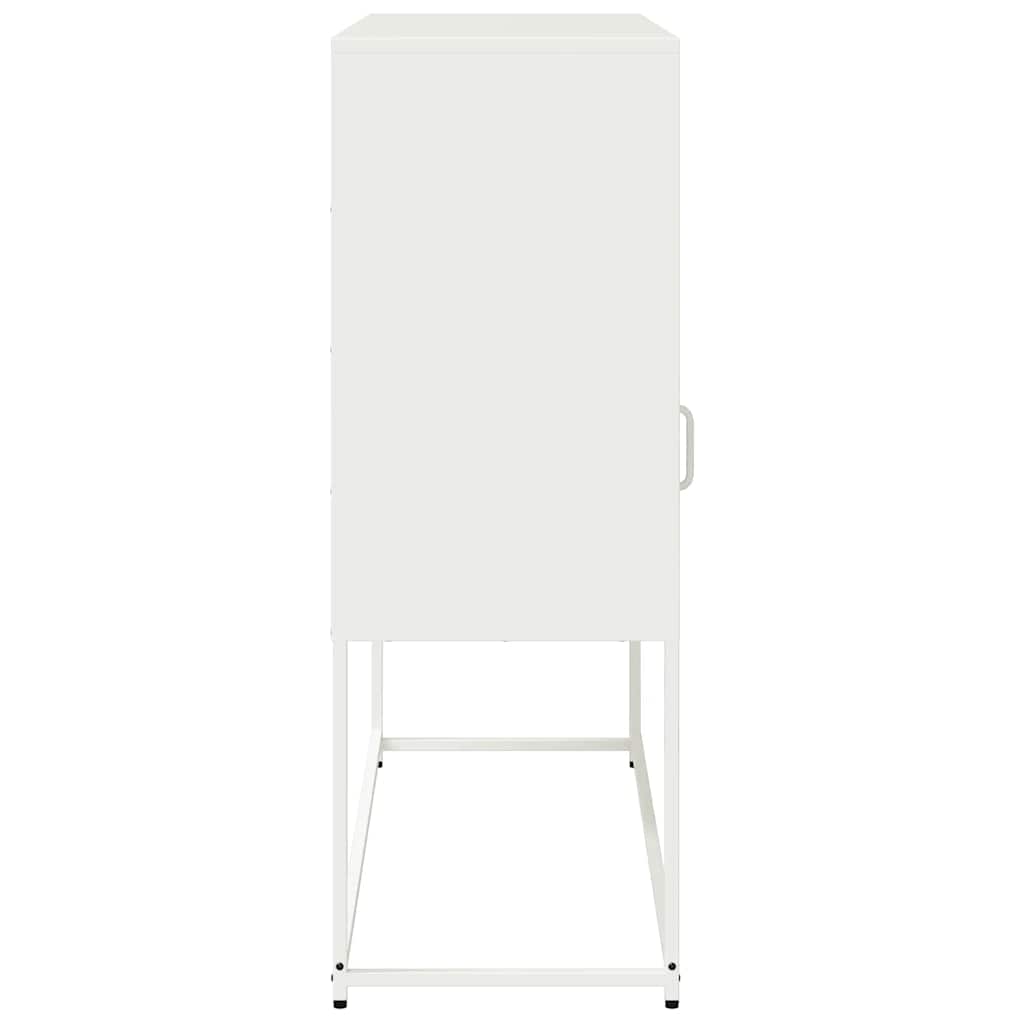 Sideboard White 100,5x39x107 cm Cold-rolled Steel