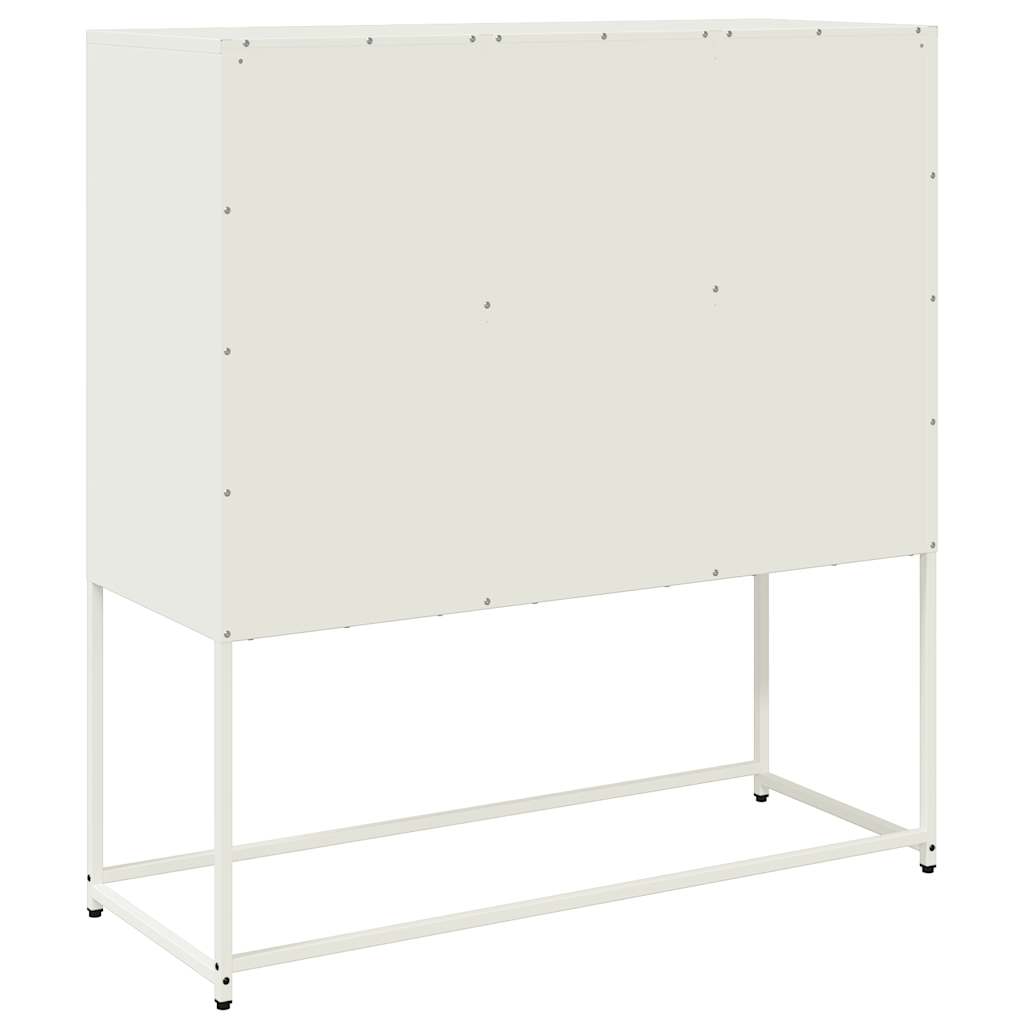 Sideboard White 100,5x39x107 cm Cold-rolled Steel