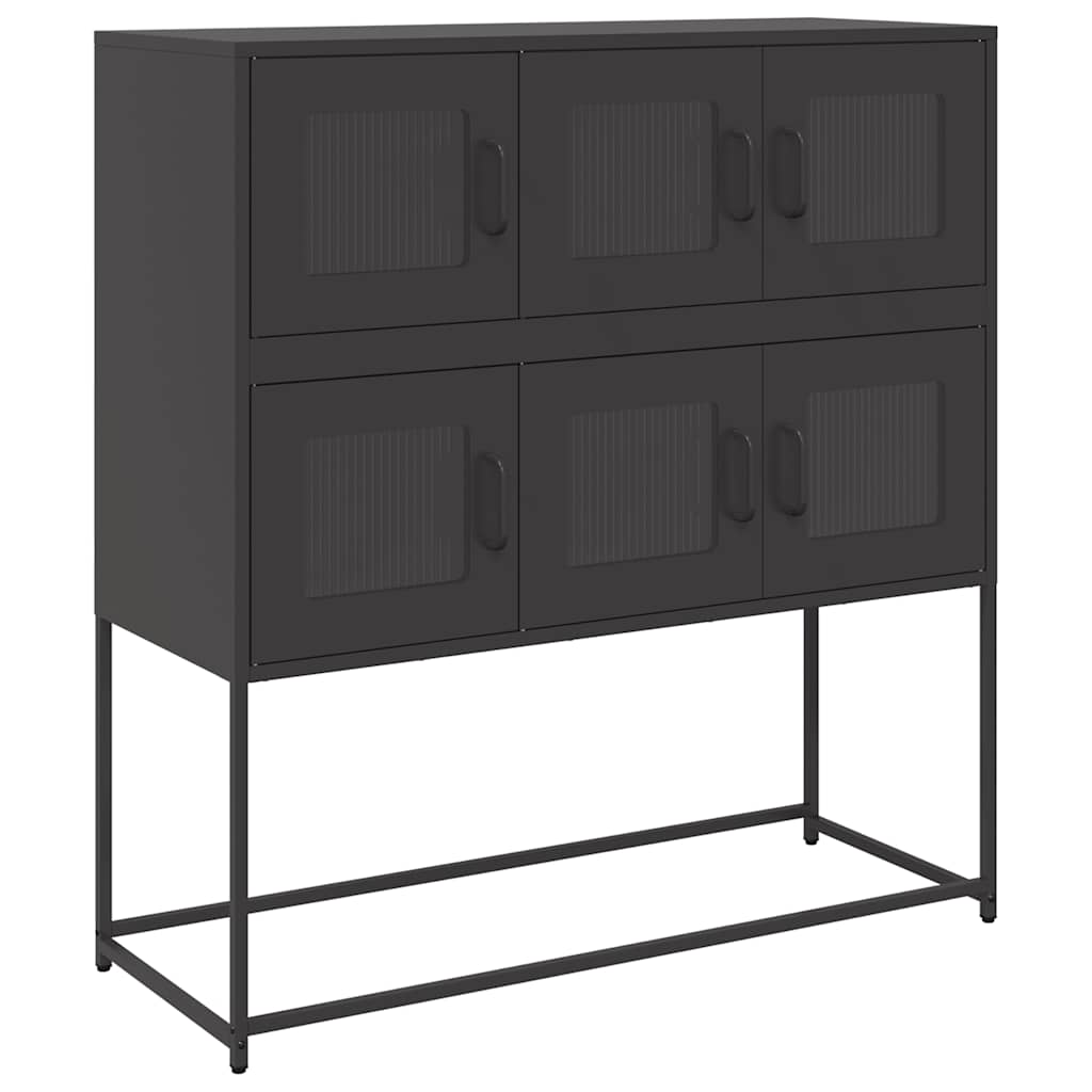Sideboard Black 100,5x39x107 cm Cold-rolled Steel