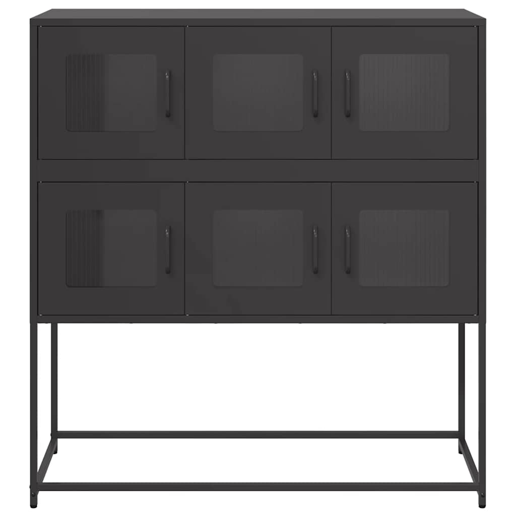 Sideboard Black 100,5x39x107 cm Cold-rolled Steel