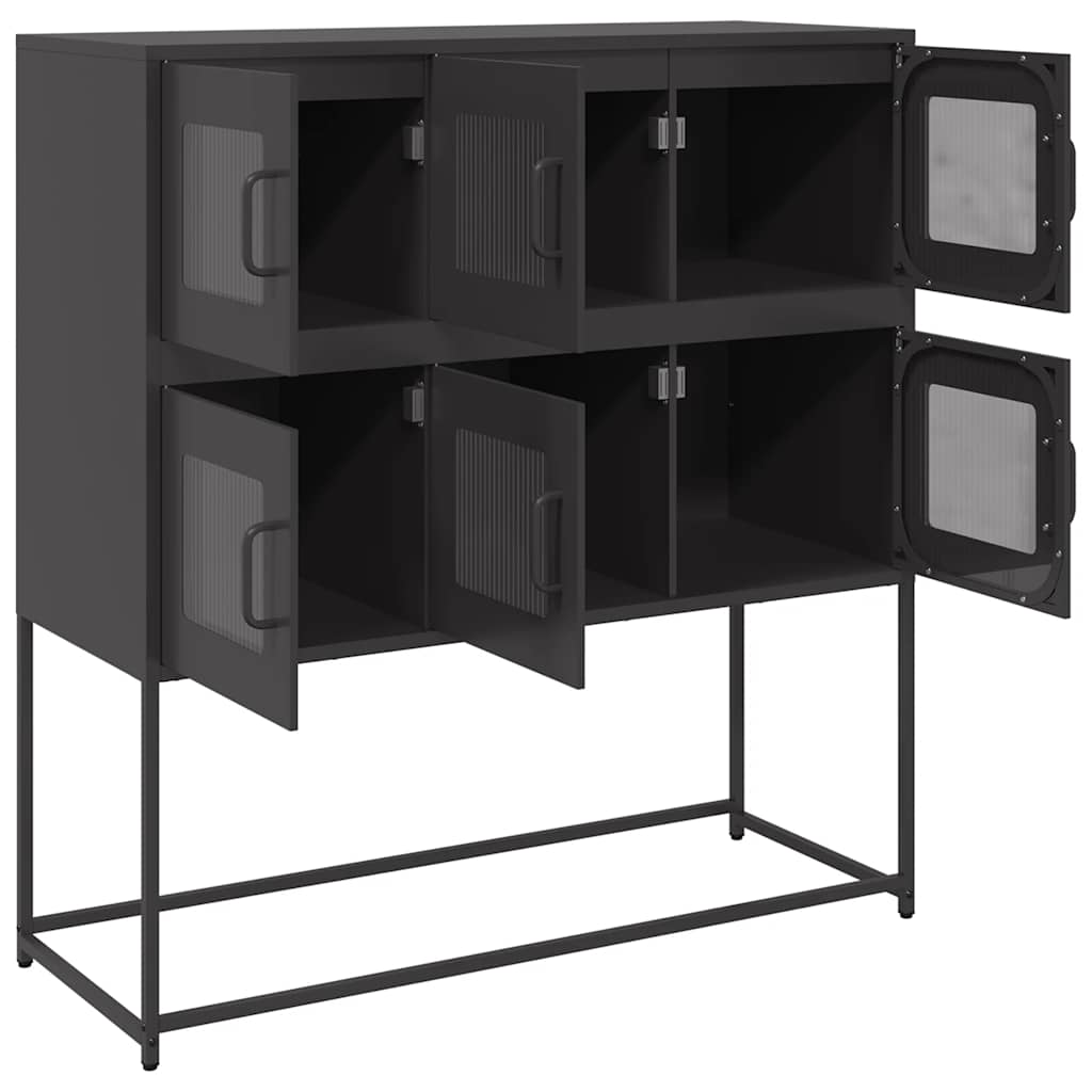 Sideboard Black 100,5x39x107 cm Cold-rolled Steel