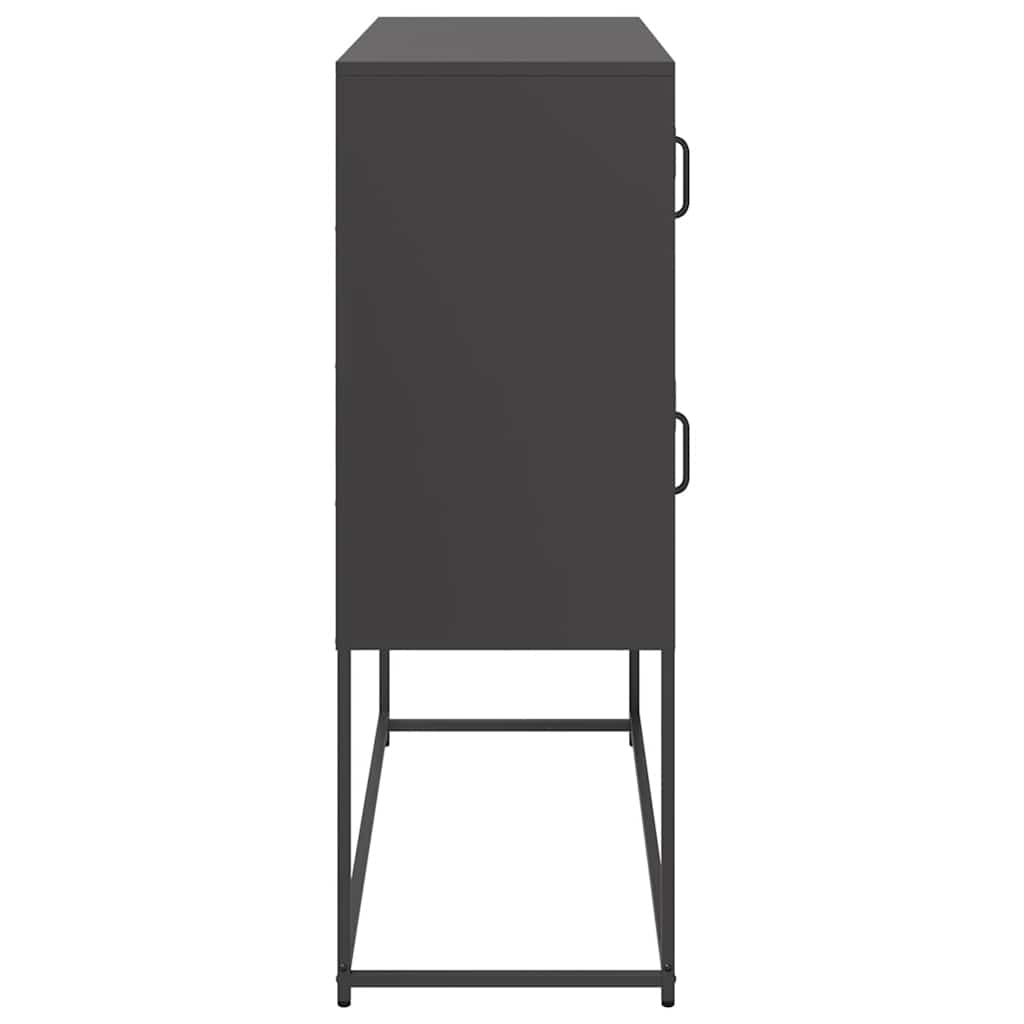 Sideboard Black 100,5x39x107 cm Cold-rolled Steel