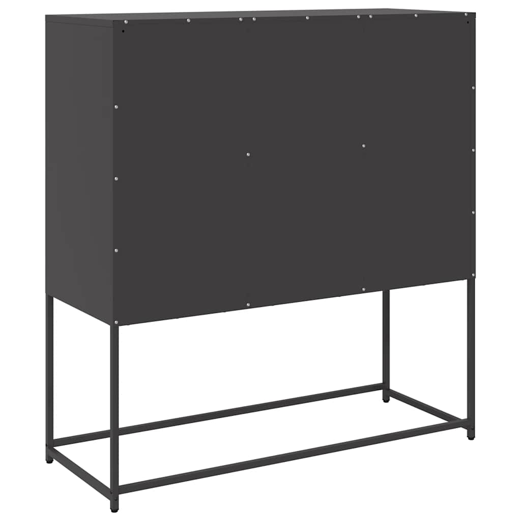 Sideboard Black 100,5x39x107 cm Cold-rolled Steel