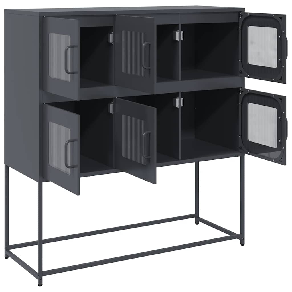 Sideboard Anthracite 100,5x39x107 cm Cold-rolled Steel