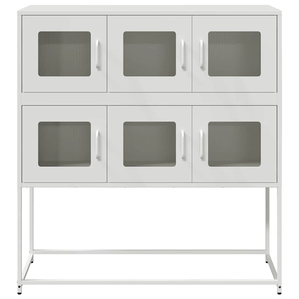 Sideboard White 100,5x39x107 cm Cold-rolled Steel