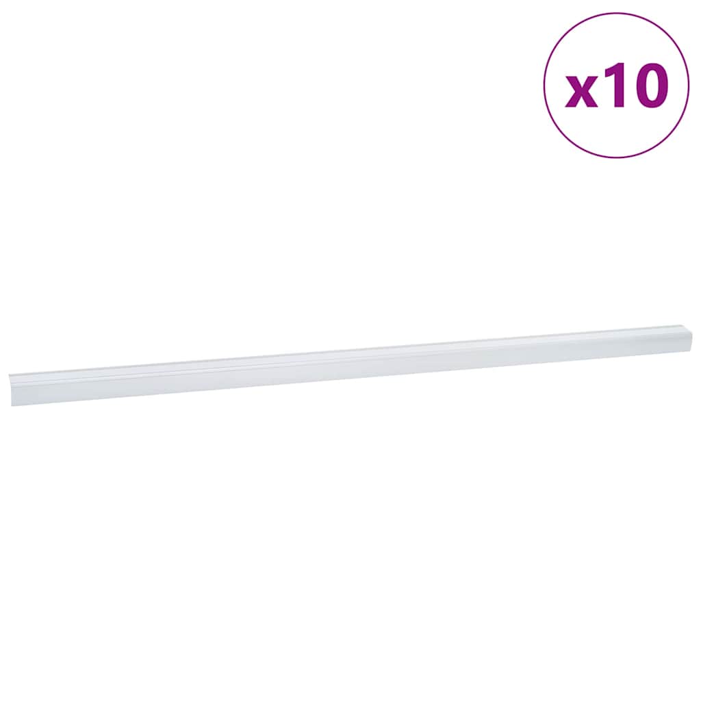 Stair Nosings 10 pcs Silver 67 x 3 x 2 cm Aluminium
