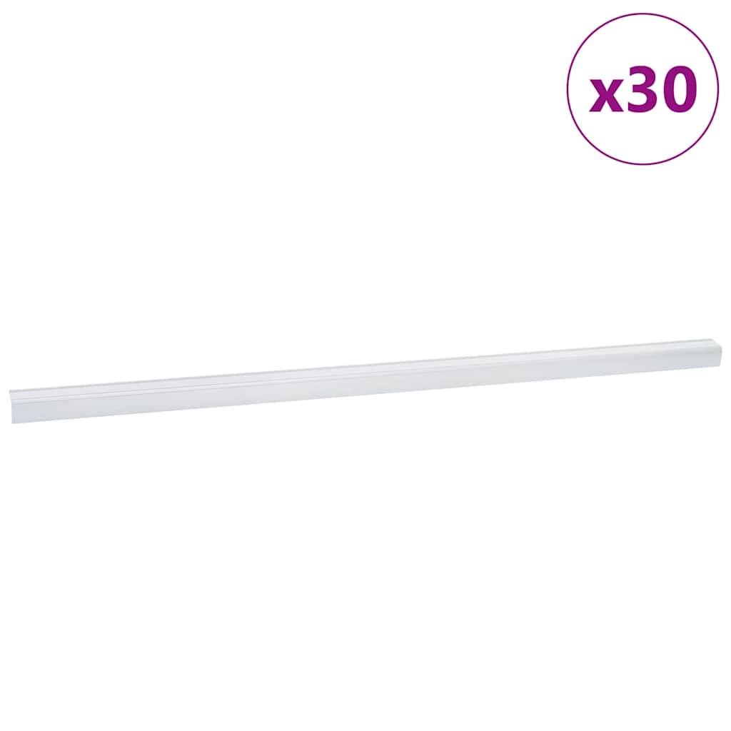 Stair Nosings 30 pcs Silver 67 x 3 x 2 cm Aluminium