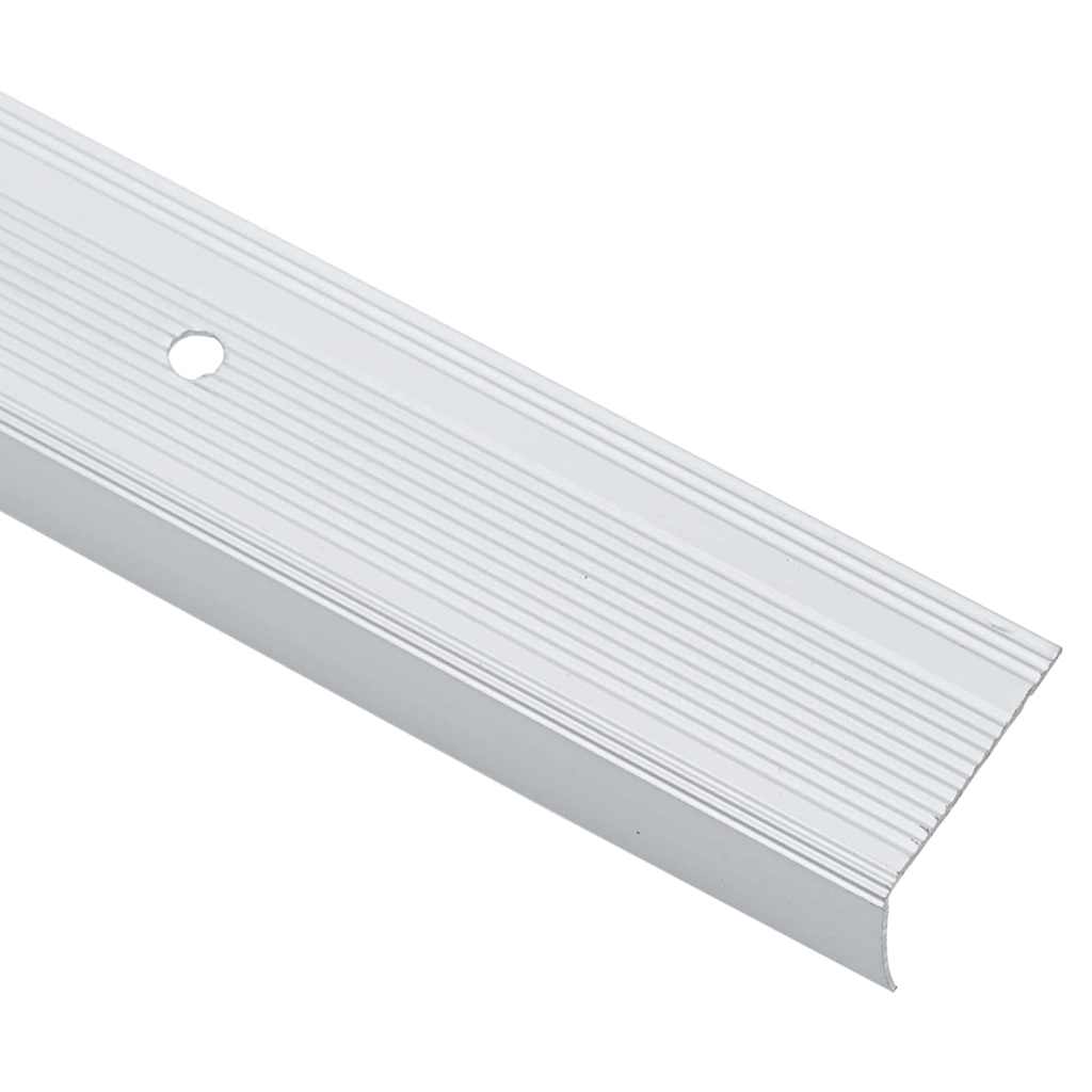 Stair Nosings 30 pcs Silver 67 x 3.5 x 3 cm Aluminium