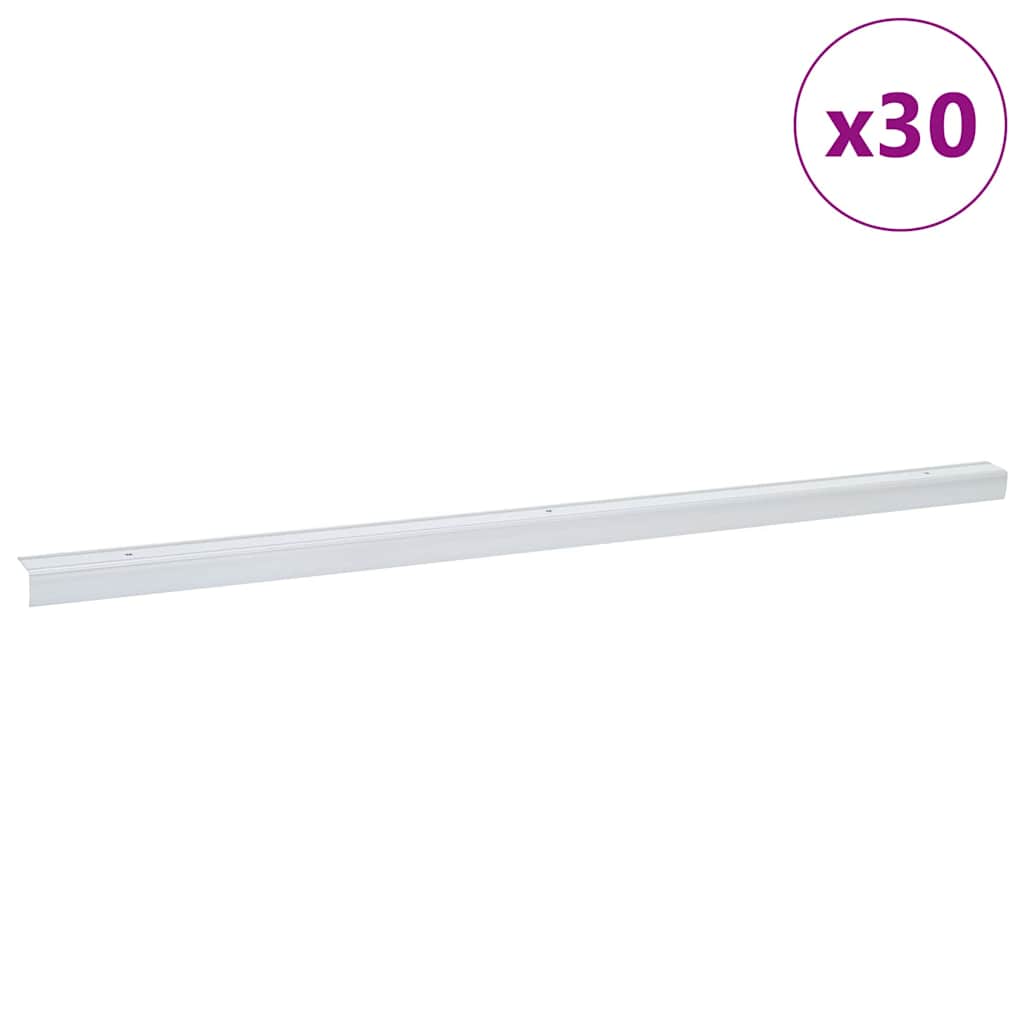 Stair Nosings 30 pcs Silver 67 x 3.5 x 3 cm Aluminium
