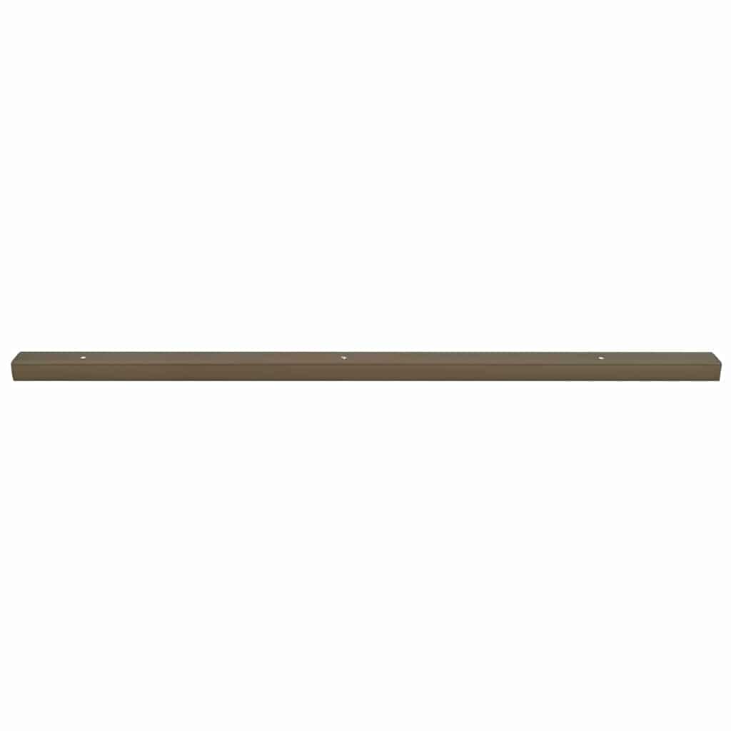 Stair Nosings 10 pcs Brown 67 x 3 x 2 cm Aluminium