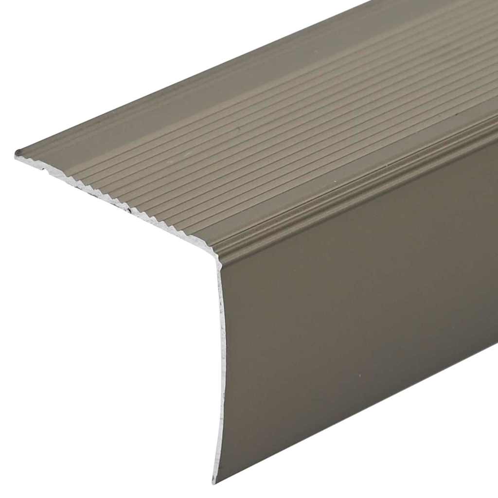 Stair Nosings 10 pcs Champagne 67 x 3 x 2 cm Aluminium