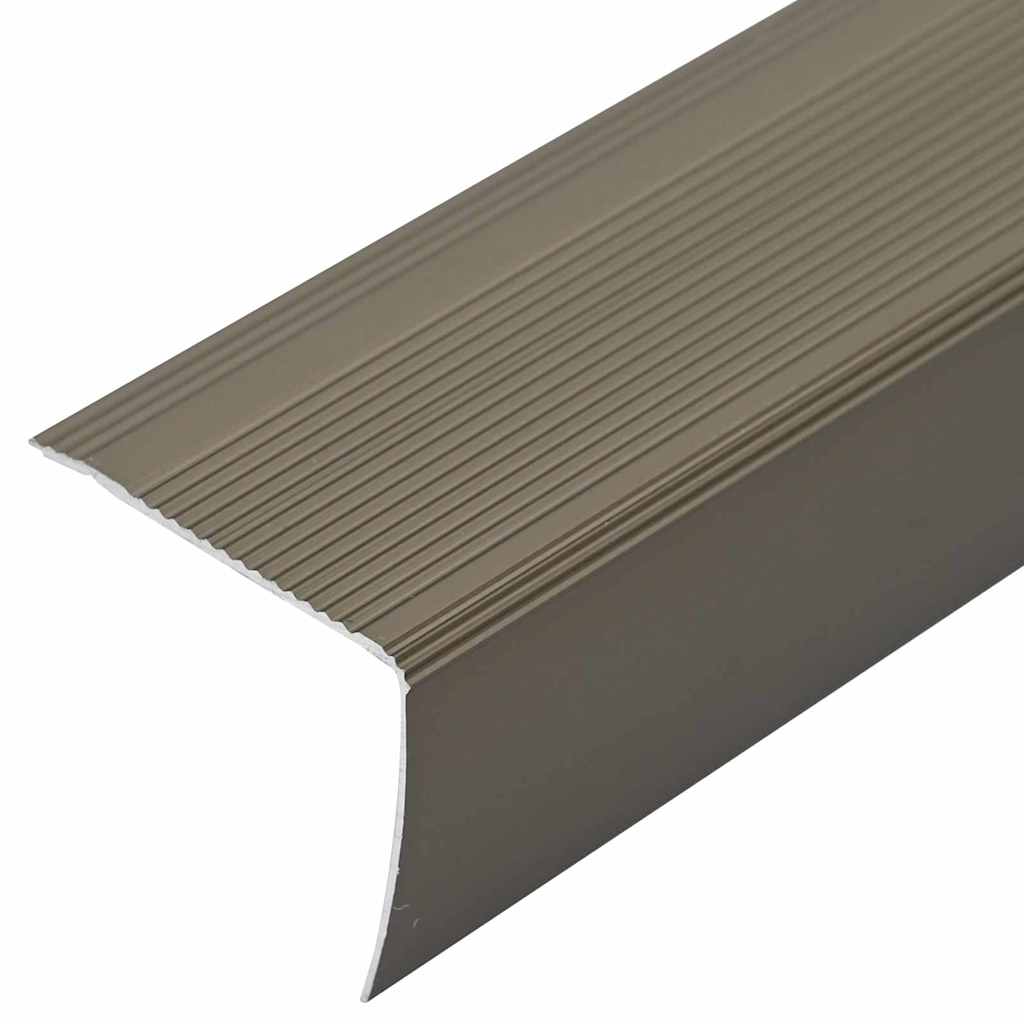 Stair Nosings 10 pcs Champagne 67 x 3 x 2 cm Aluminium