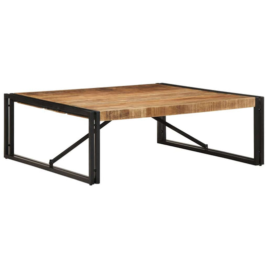 vidaXL Coffee Table 100x100x35 cm Solid Rough Wood Mango