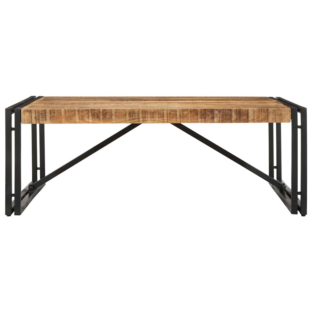 vidaXL Coffee Table 100x100x35 cm Solid Rough Wood Mango