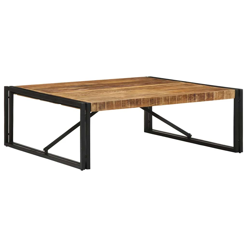 vidaXL Coffee Table 100x100x35 cm Solid Rough Wood Mango