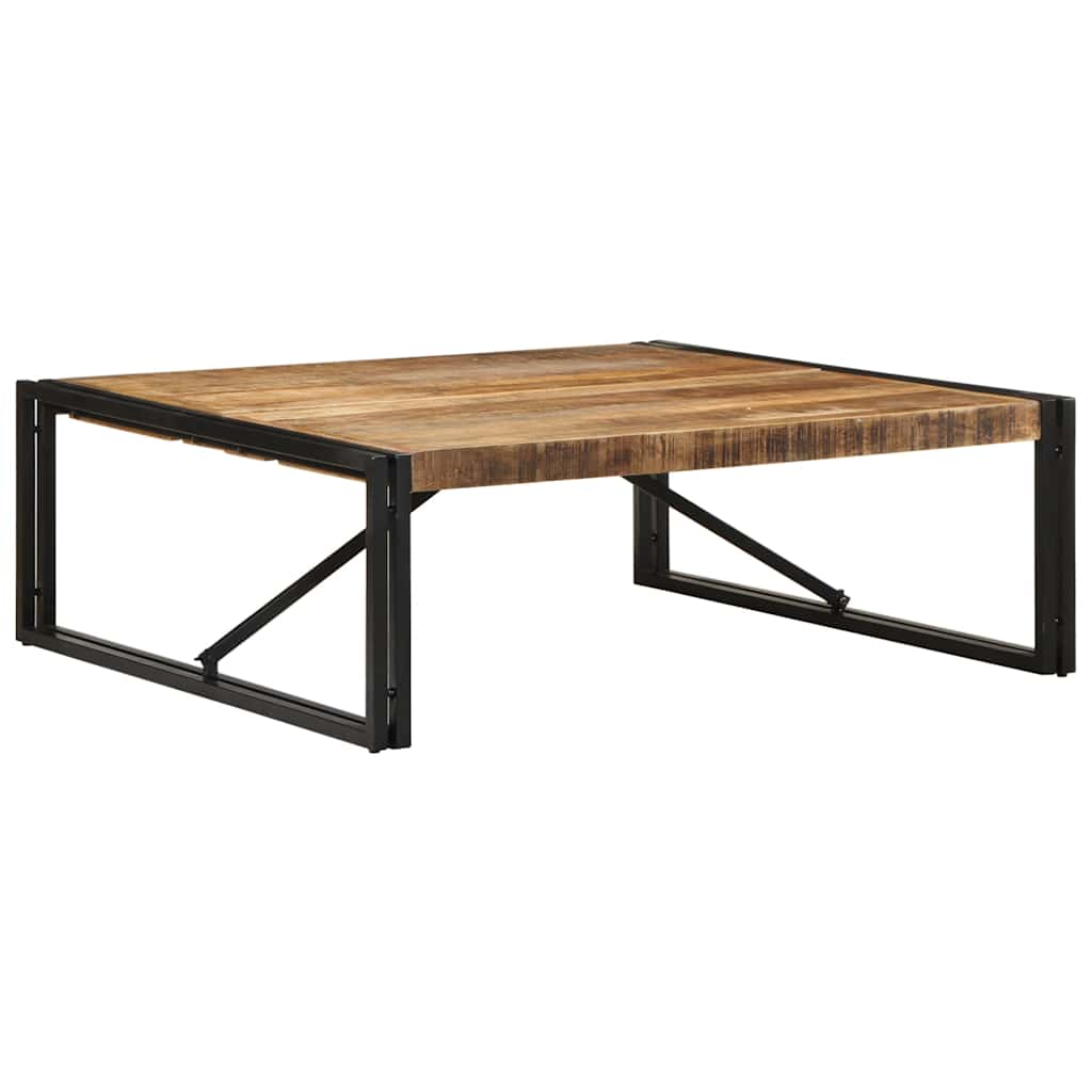 vidaXL Coffee Table 100x100x35 cm Solid Rough Wood Mango