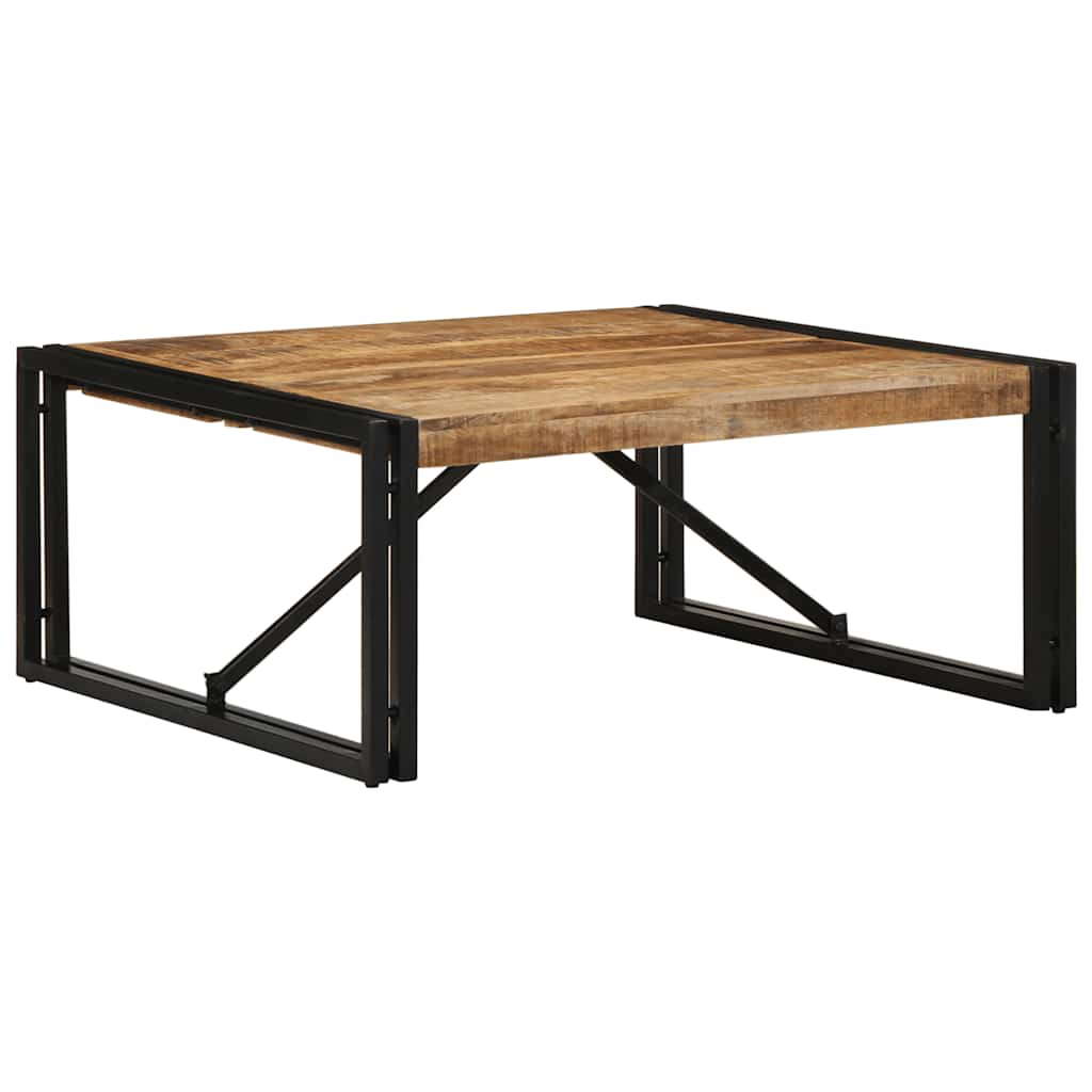 vidaXL Coffee Table 80x80x35 cm Solid Rough Wood Mango