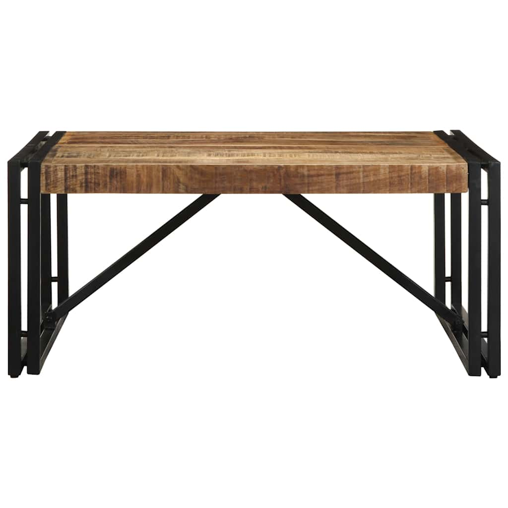 vidaXL Coffee Table 80x80x35 cm Solid Rough Wood Mango