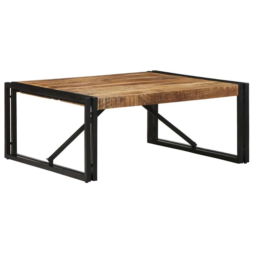 vidaXL Coffee Table 80x80x35 cm Solid Rough Wood Mango