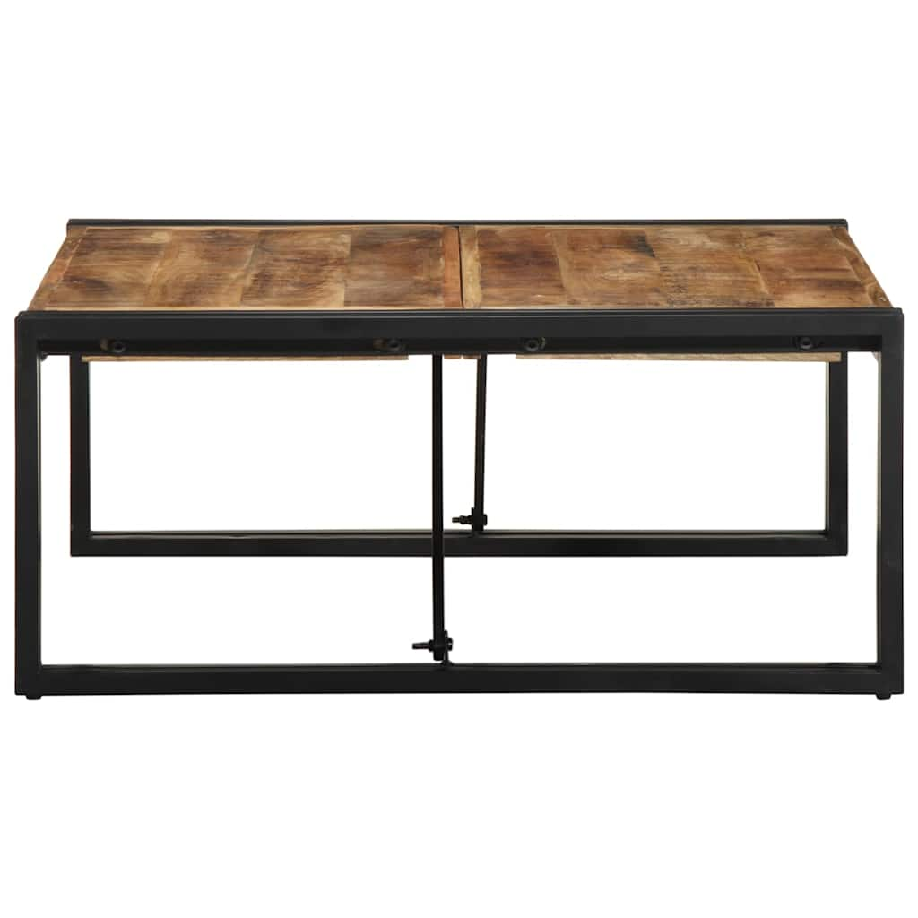 vidaXL Coffee Table 80x80x35 cm Solid Rough Wood Mango