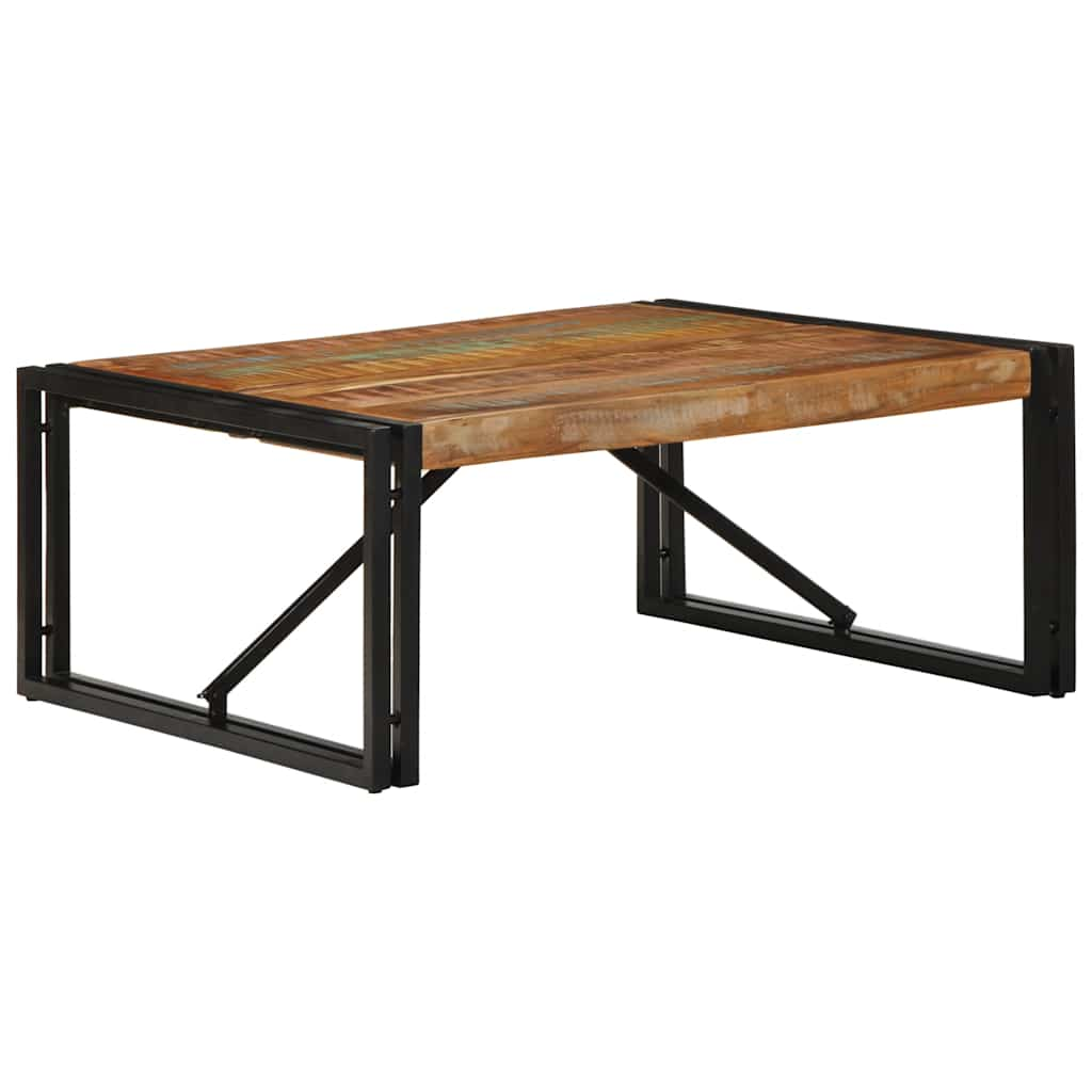 vidaXL Coffee Table Multicolour 80x80x35 cm Solid Wood Reclaimed