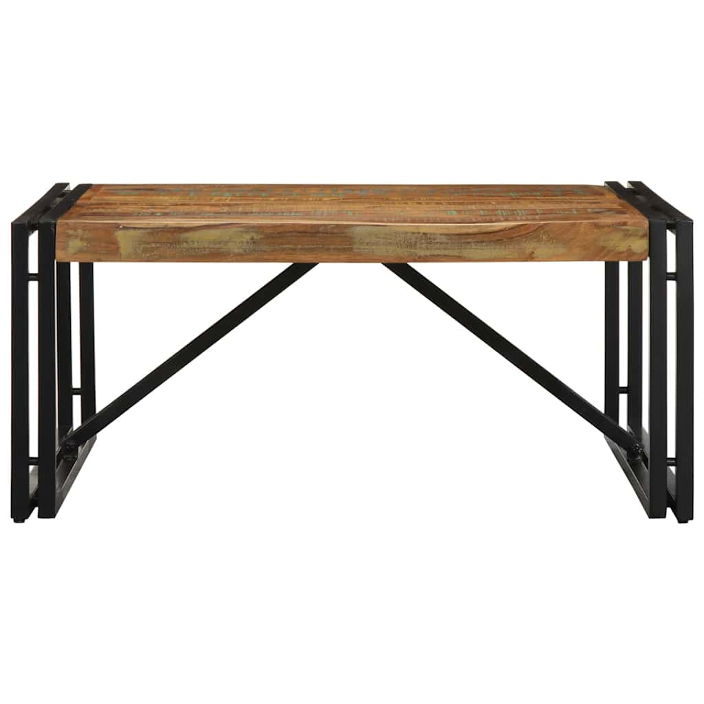 vidaXL Coffee Table Multicolour 80x80x35 cm Solid Wood Reclaimed