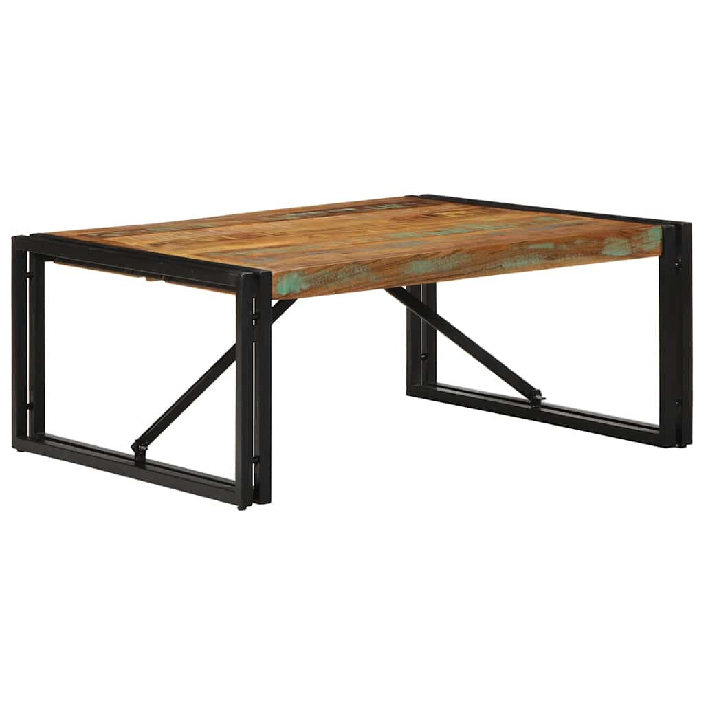 vidaXL Coffee Table Multicolour 80x80x35 cm Solid Wood Reclaimed